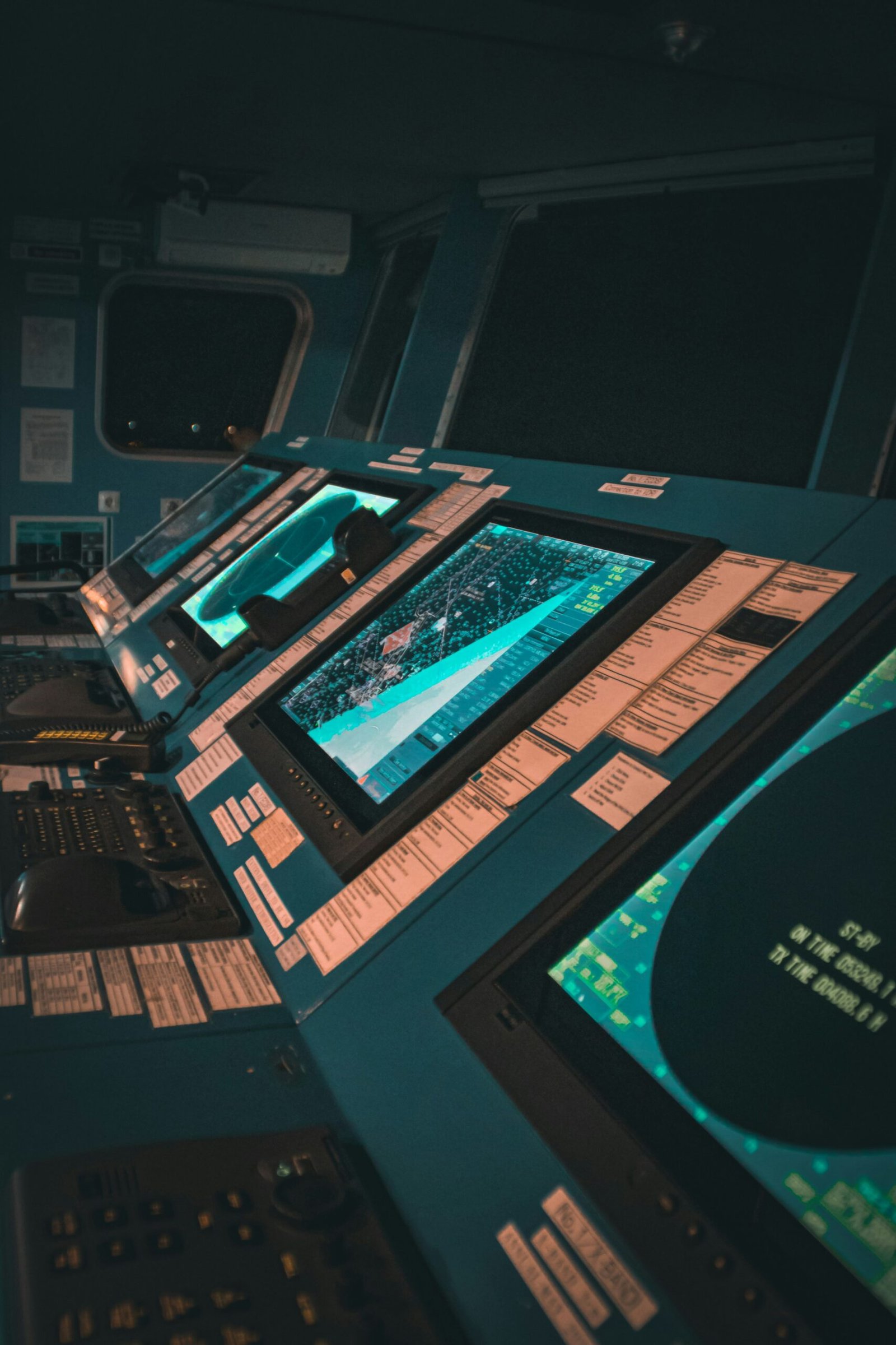 a bunch of electronic equipment sitting on a table