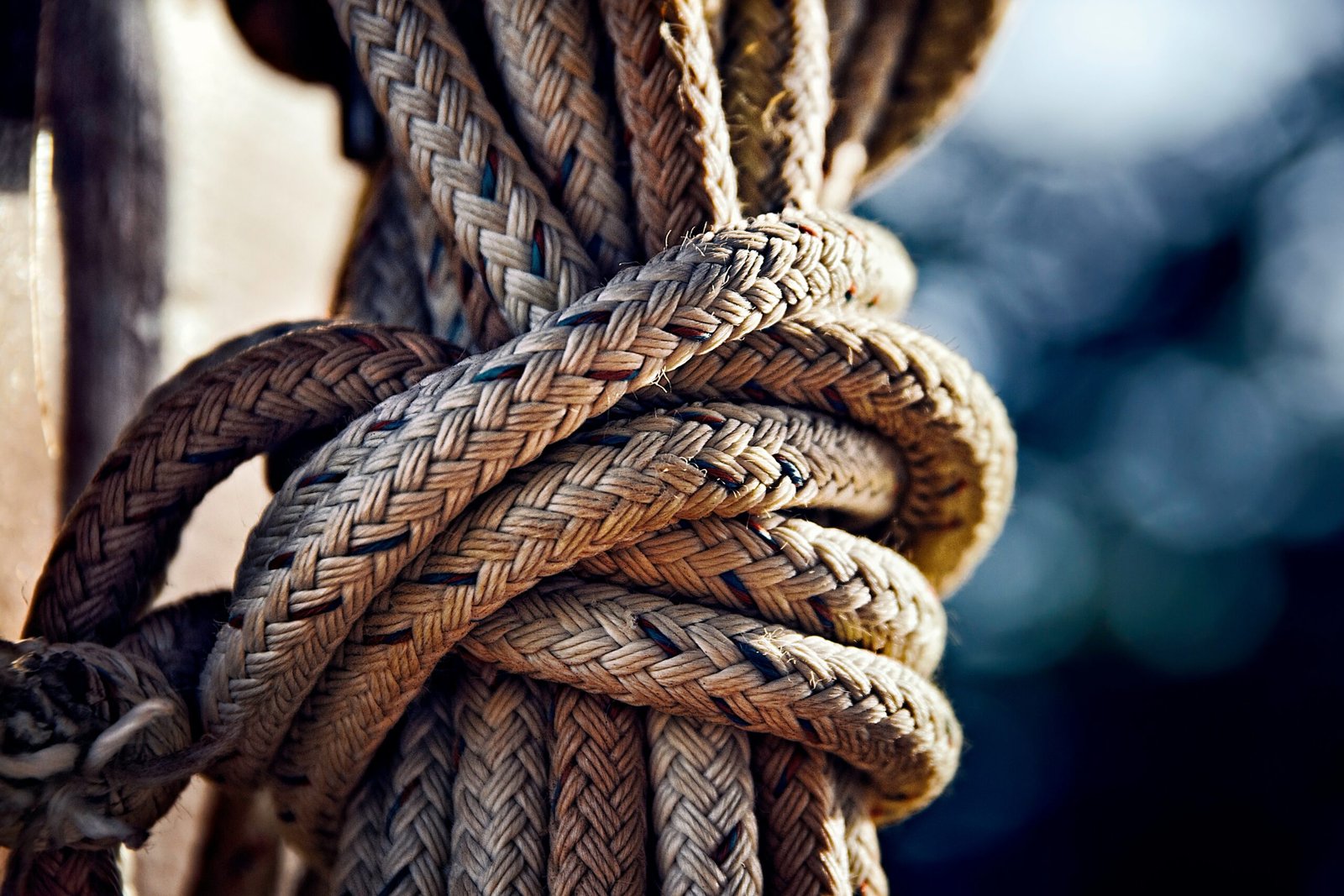 closeup photo of brown rope